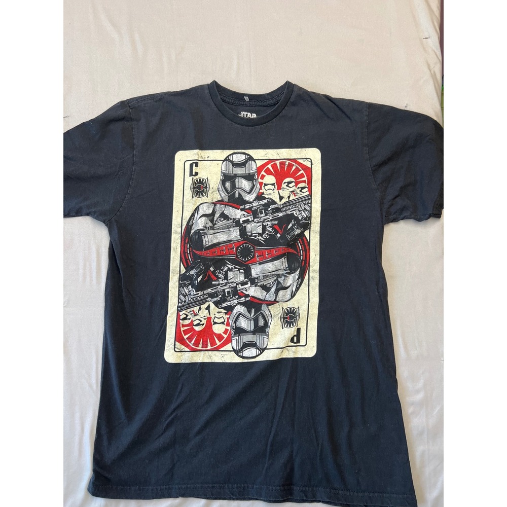 Star Wars Fifth Sun Captain Phasma Stormtrooper Playing Card Graphic T-Shirt XL